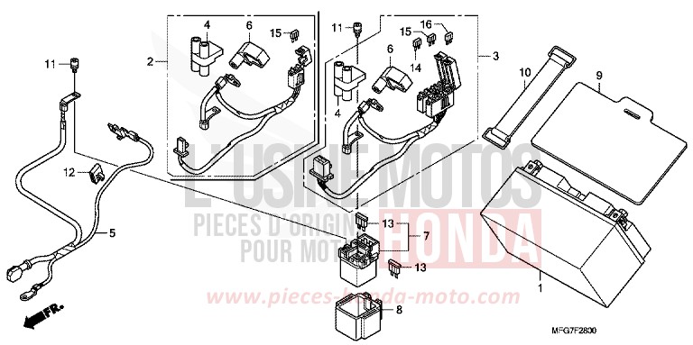 BATTERIE von Hornet ABS PEARL ACID YELLOW (Y205) von 2009